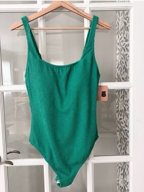 SHADE & SHORE Textured Full Coverage One-Piece Swimsuit Sz 16 NWT